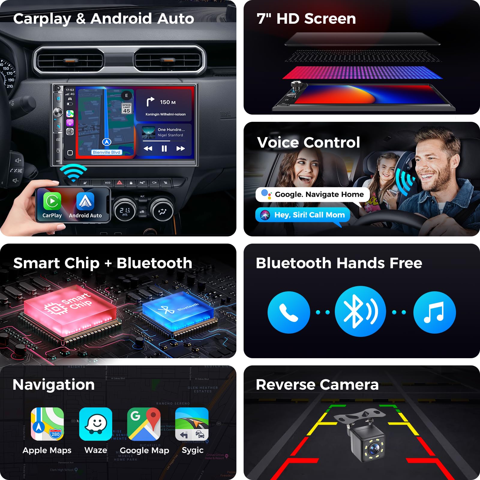 Kissound Android Auto with voice control keeps maps and messages hands-free