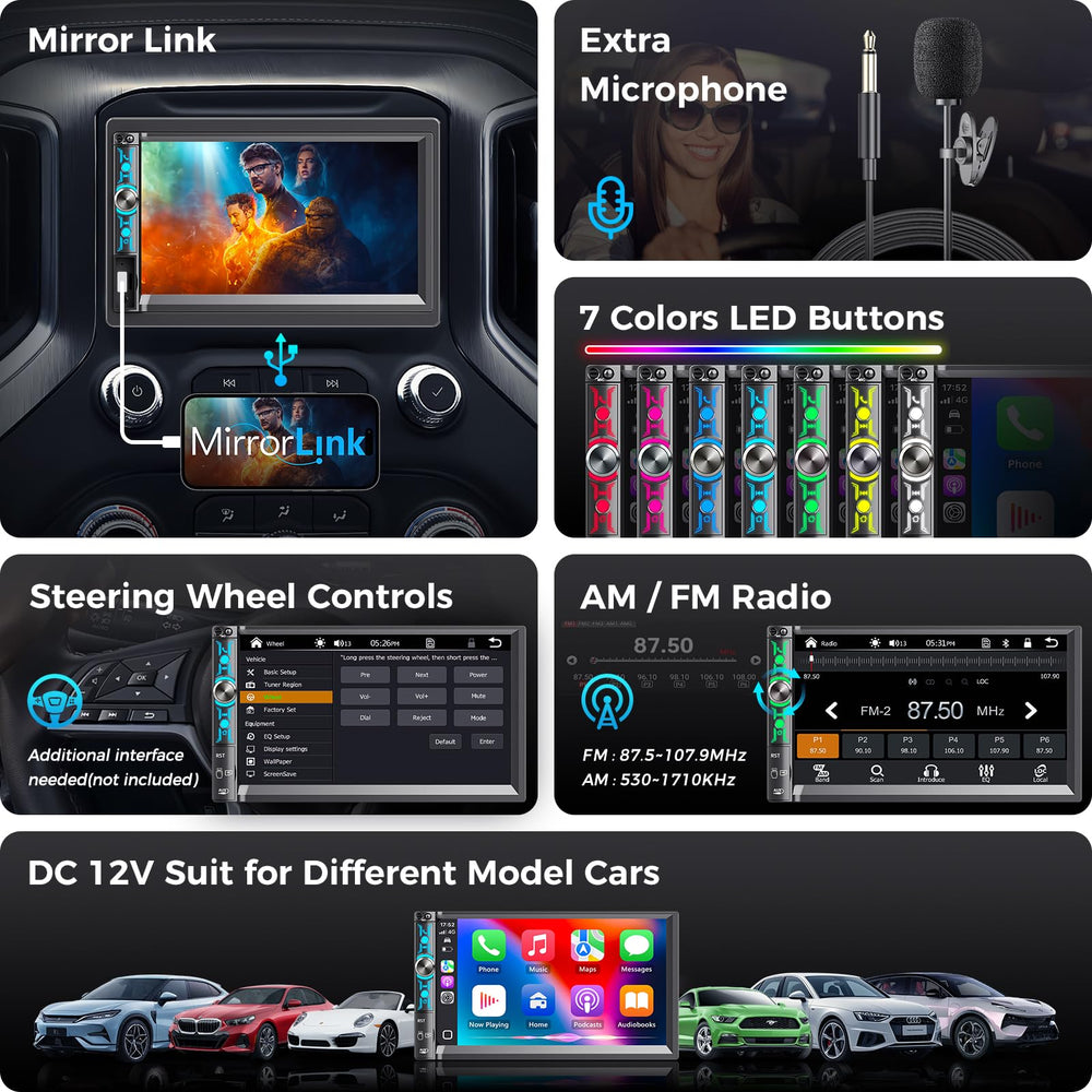 Kissound dual microphones and Bluetooth ensure clear calls in noisy cabins.