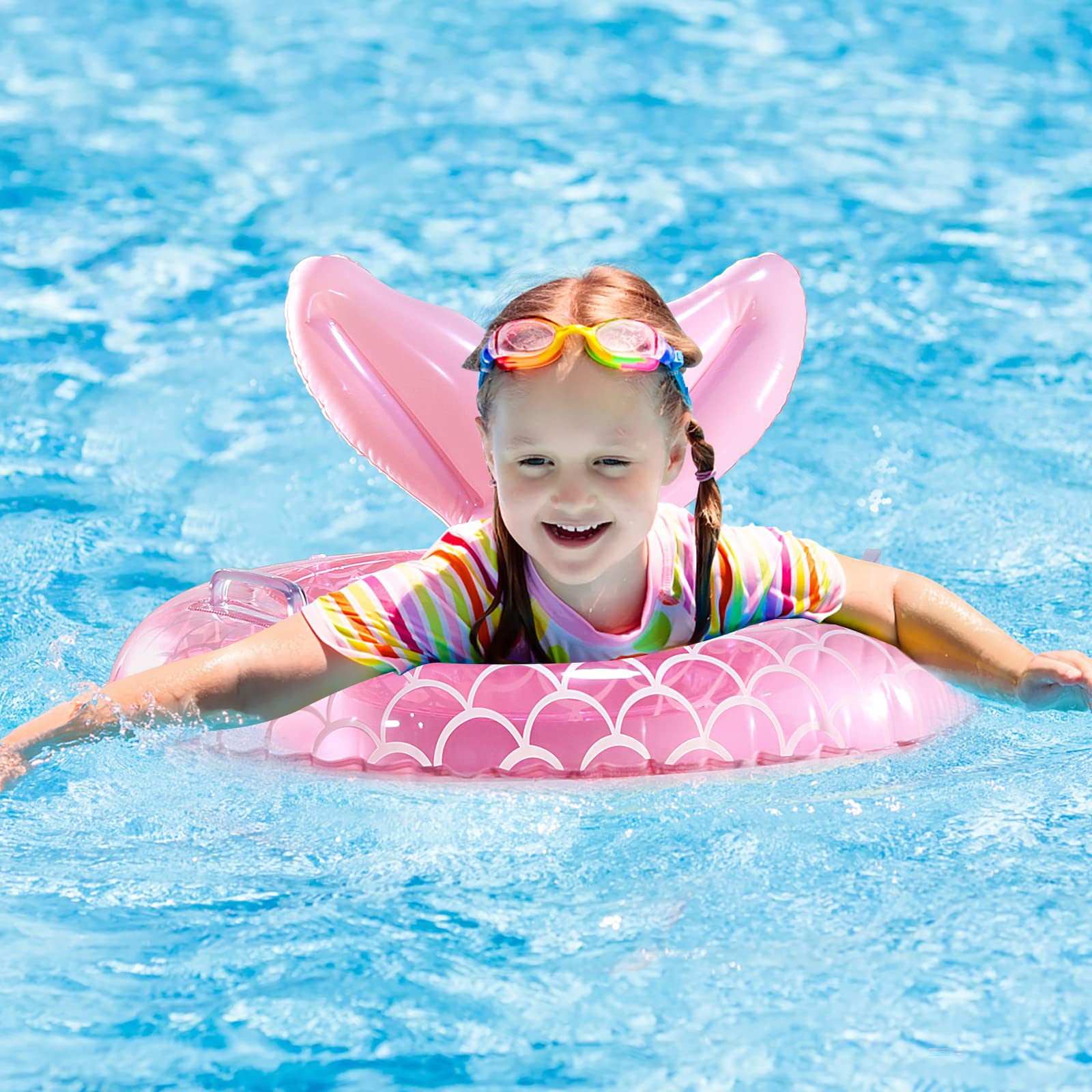 KISSHAKE Durable-pvc-construction keeps the float sturdy for endless pool days.