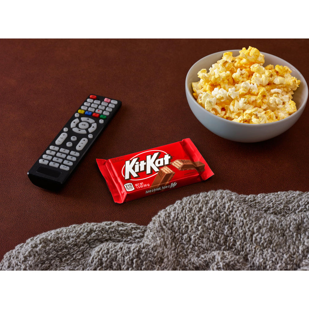 Kit Kat candies on desk or office stash for breaks