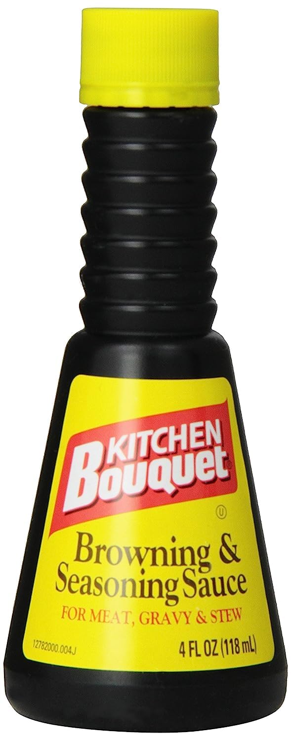 Kitchen Bouquet browning sauce on meatloaf mix adds depth.