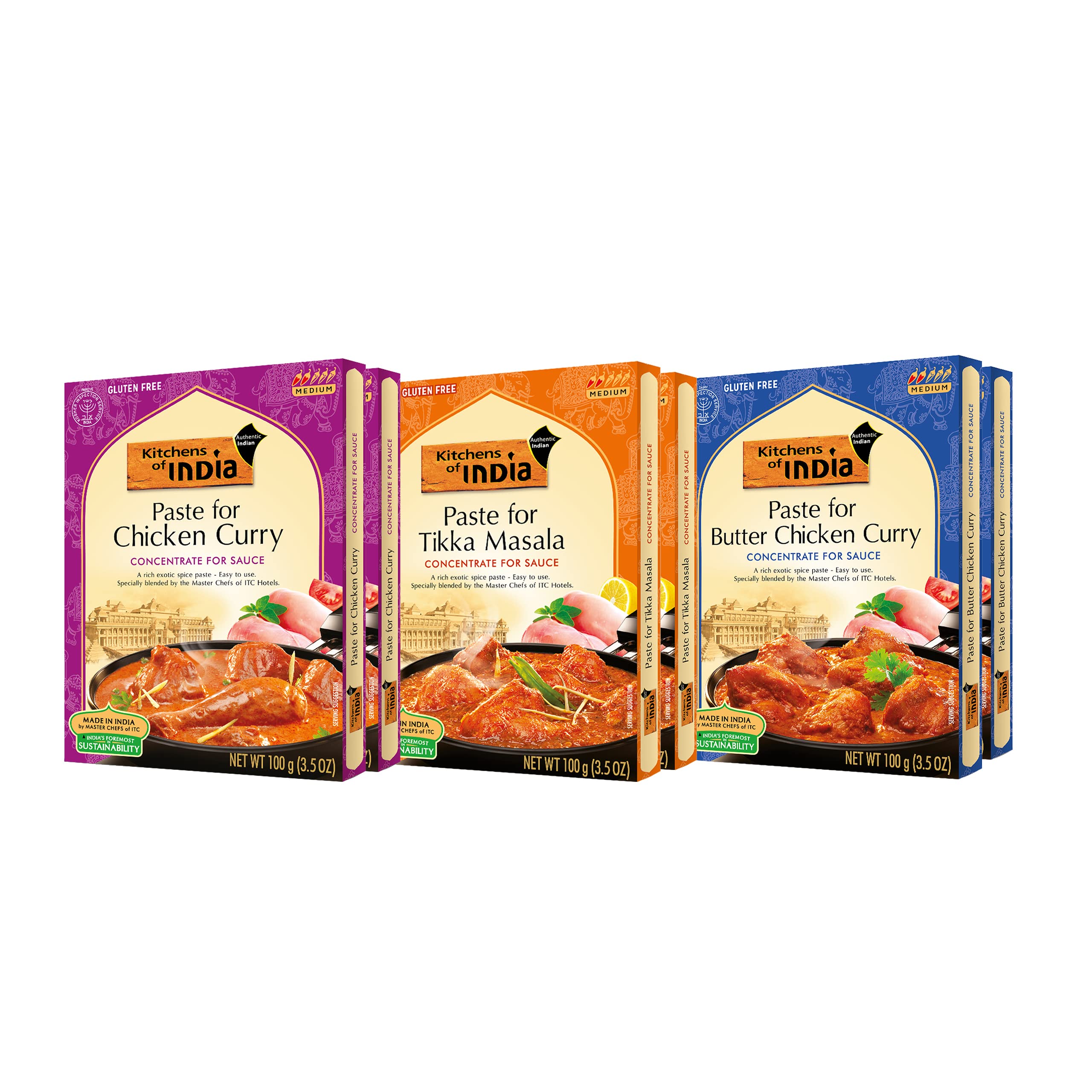 Kitchens of India butter chicken paste jar for rich, authentic curry flavor at home