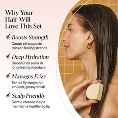 Kitsch coconut oil conditioner bar close-up delivering deep hydration for dry hair.