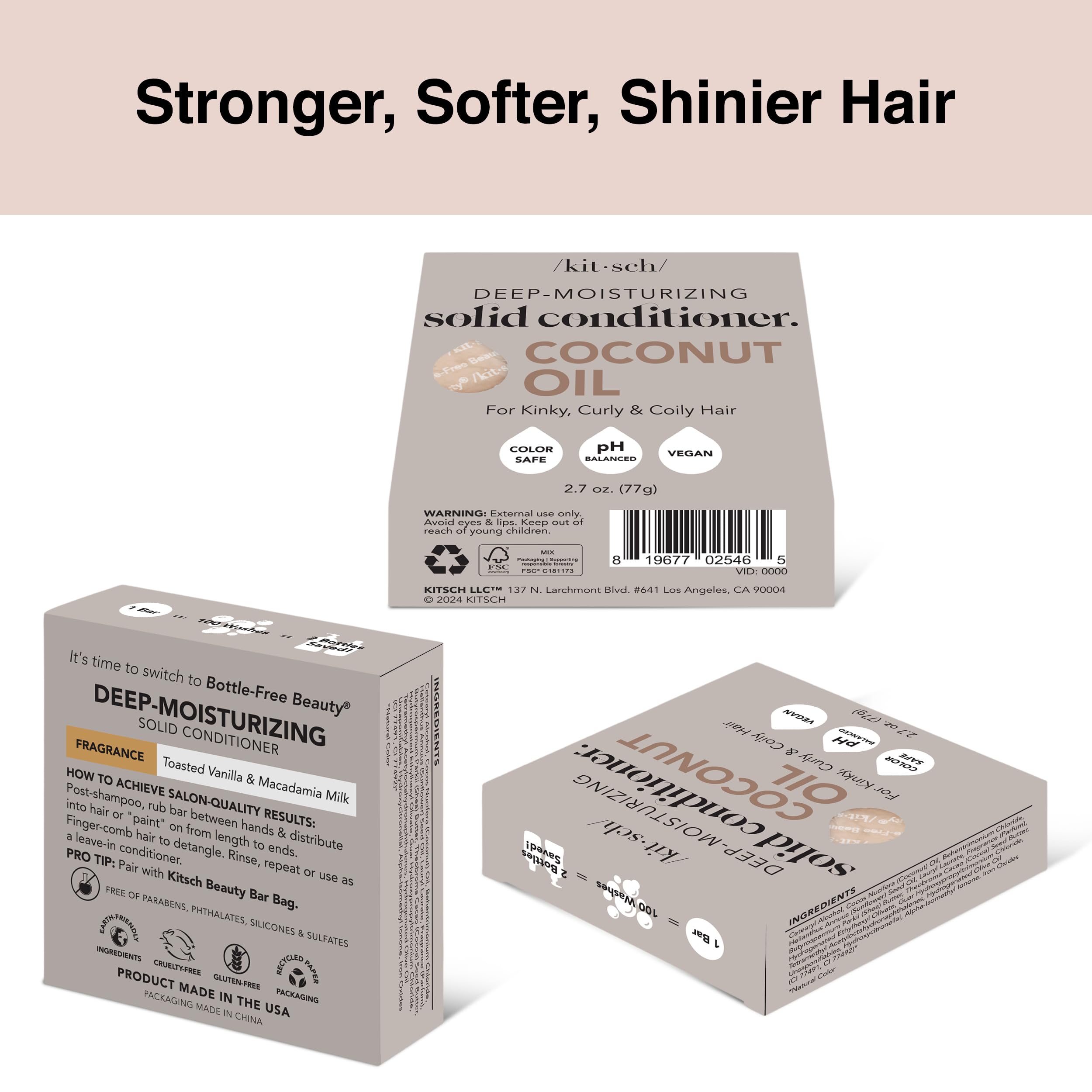 Kitsch color safe and sulfate free formula for versatile daily use.