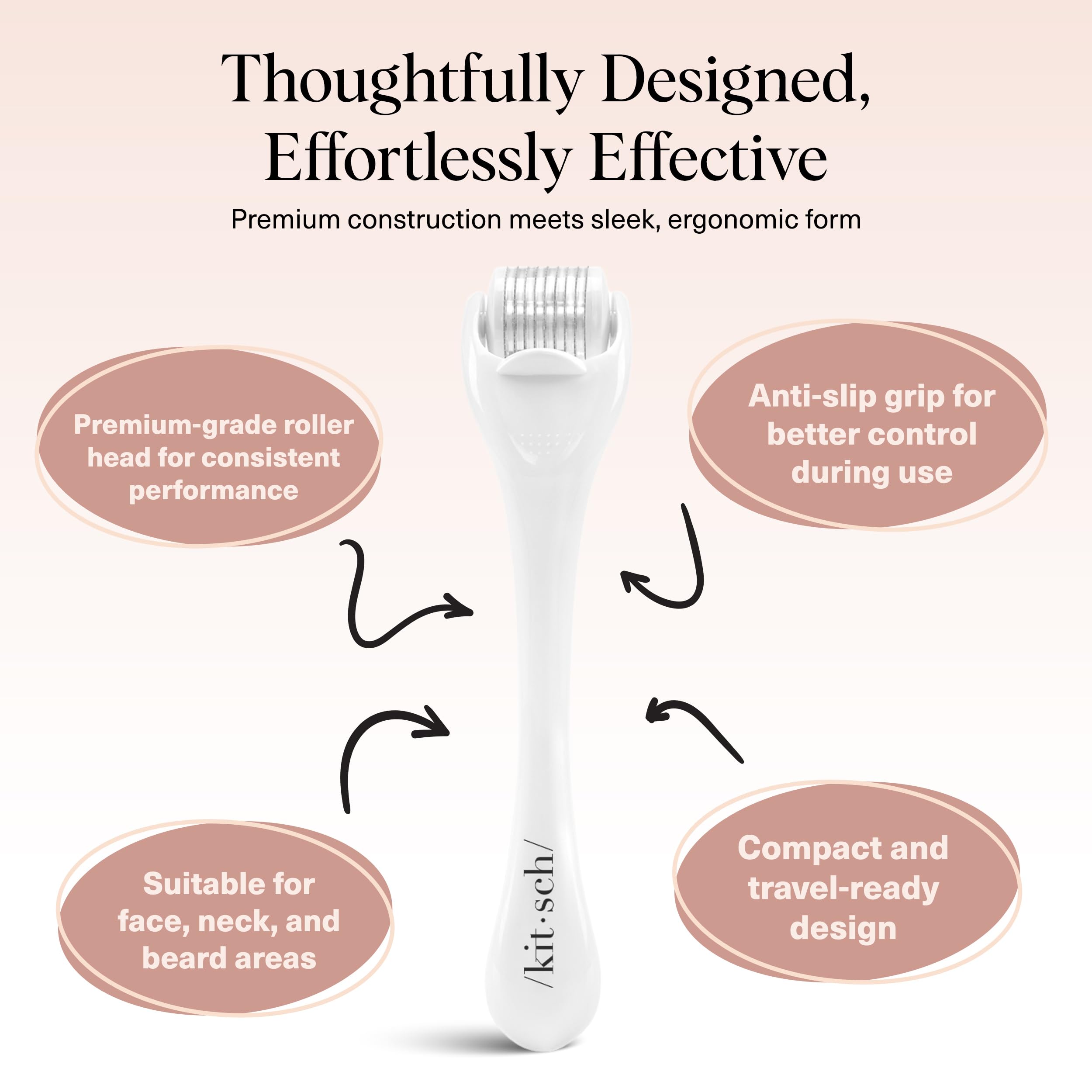 Kitsch Derma Roller shown with easy-clean surface