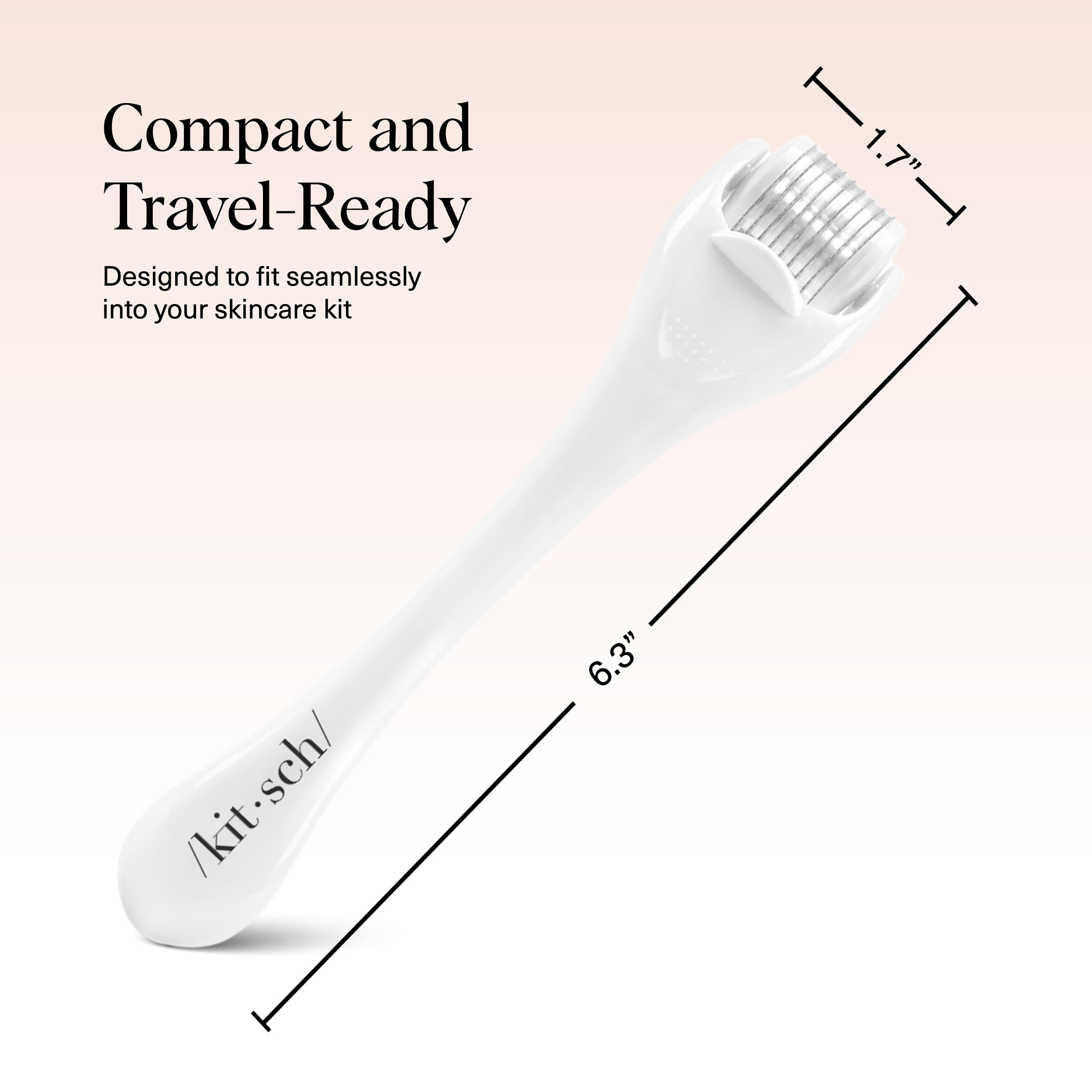 Kitsch Derma Roller travel-friendly design in compact kit
