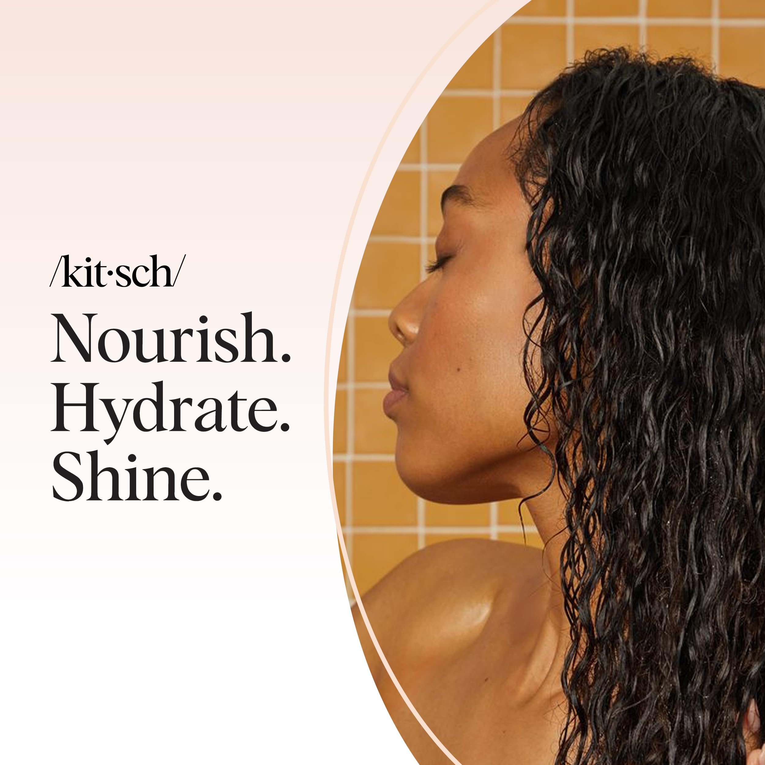Kitsch bar duo in use: gentle cleanse followed by deep conditioning.