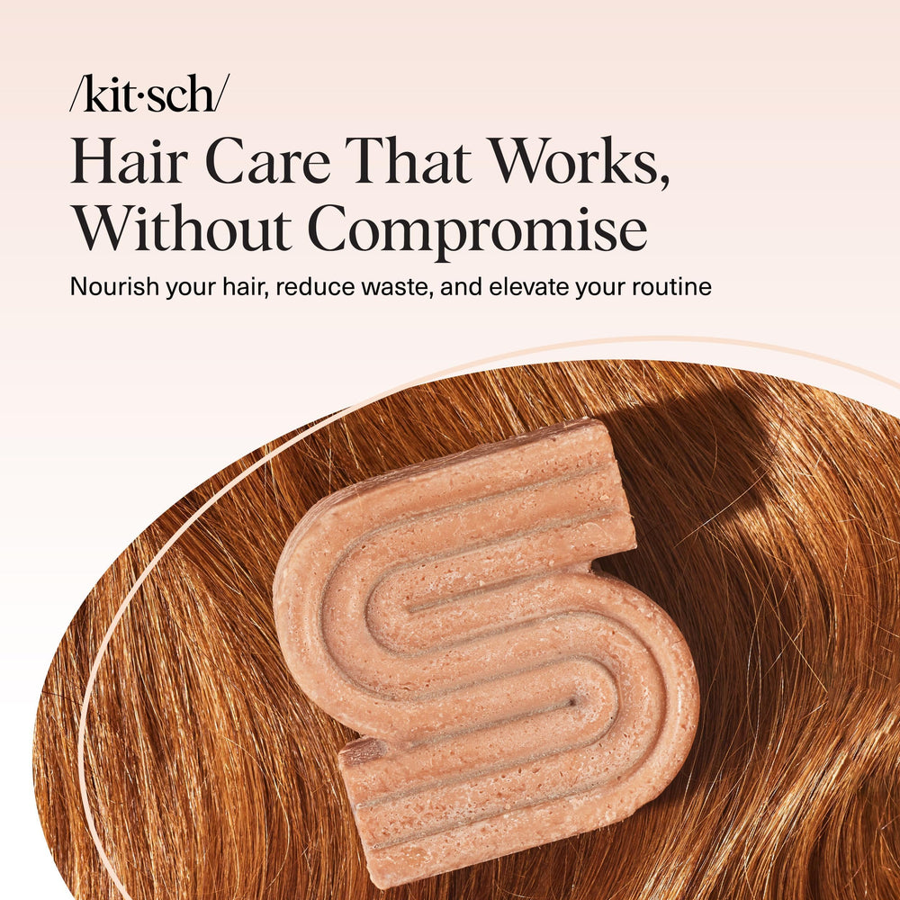 Kitsch rice water bar hair after wash shows natural shine