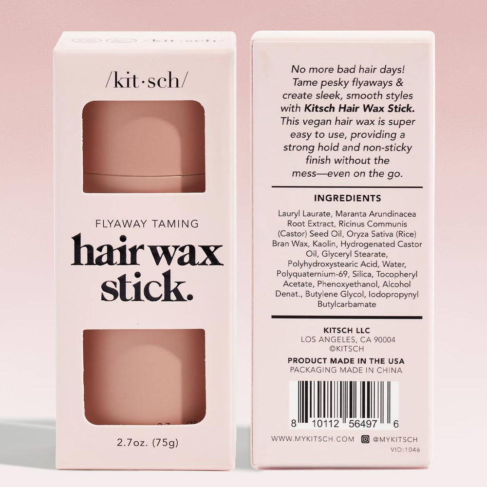 Kitsch Hair Wax Stick strong-hold keeps styles in place with a natural feel.