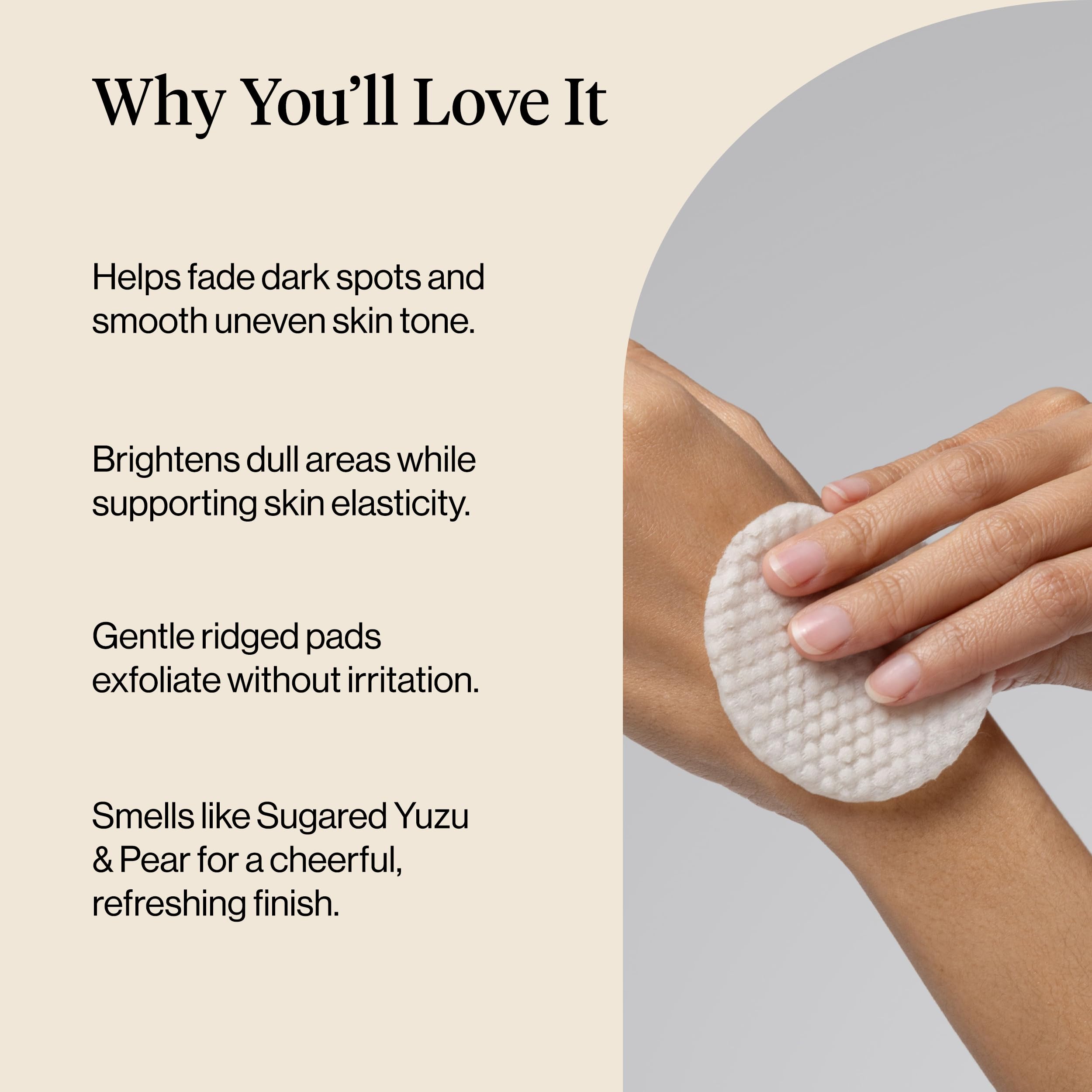 Kitsch Kojic Acid Cleansing Pads daily ritual for refreshed skin after cleansing.