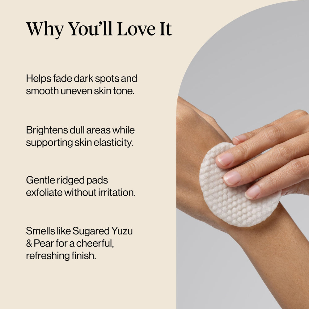 Kitsch Kojic Acid Cleansing Pads daily ritual for refreshed skin after cleansing.