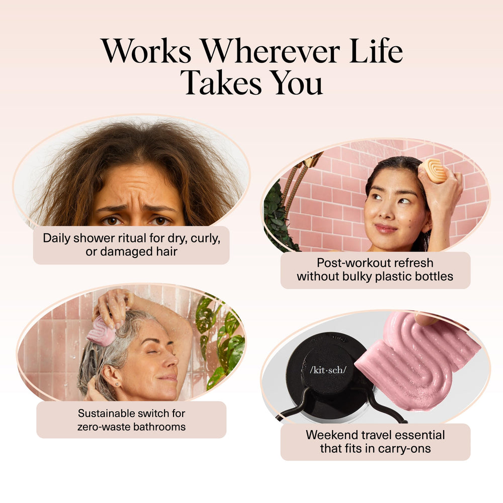Kitsch formula featuring plant-based oils for nourished, resilient hair.