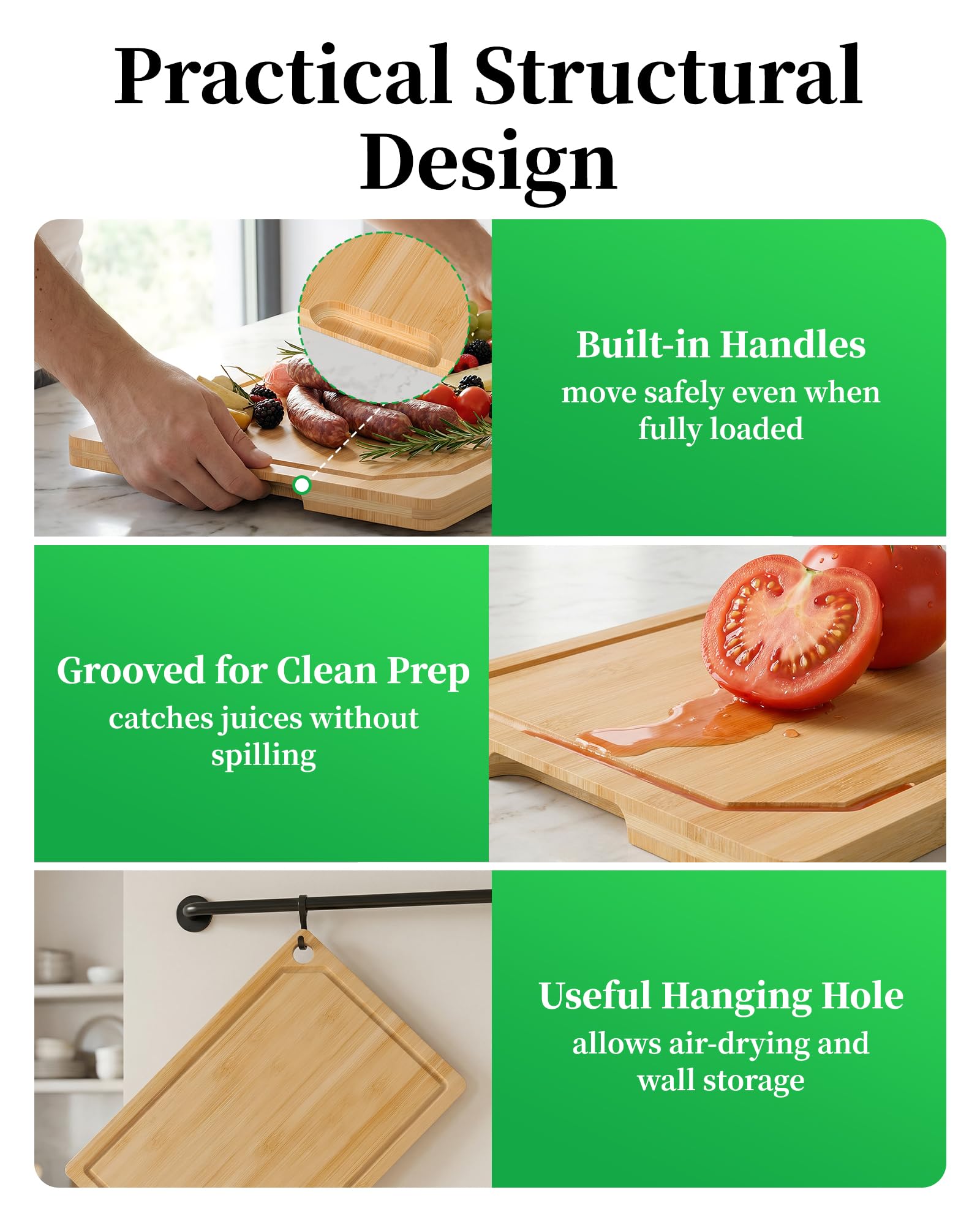 Kitsure natural finish enhances kitchen decor while supporting hygiene.
