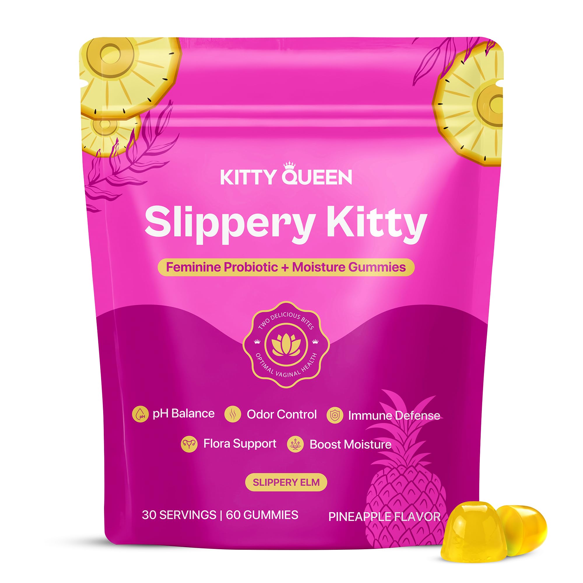 KITTYQUEEN Slippery Kitty bottle pouring probiotic support daily