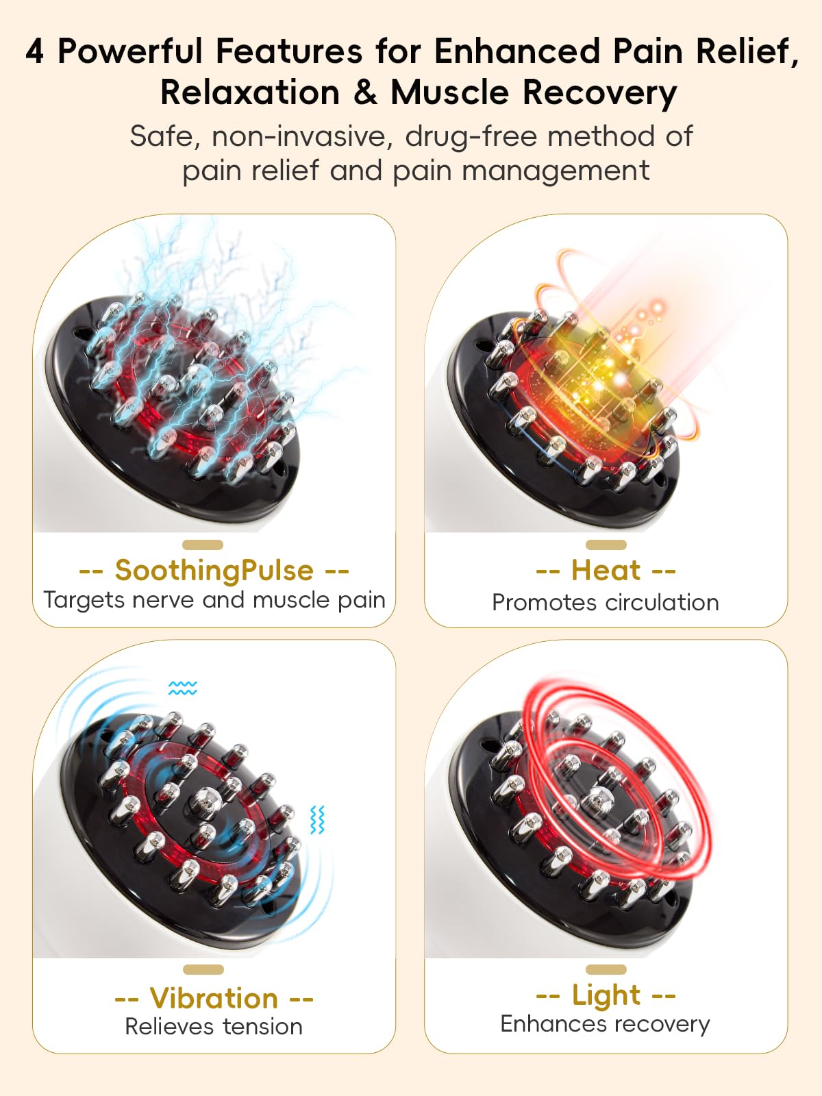 Kitusi adjustable intensity modes tailor massage to your needs