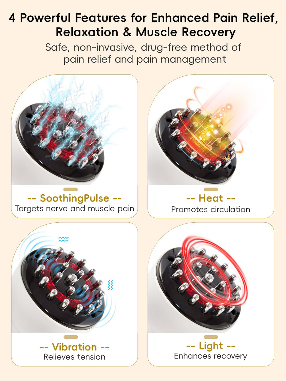 Kitusi adjustable intensity modes tailor massage to your needs