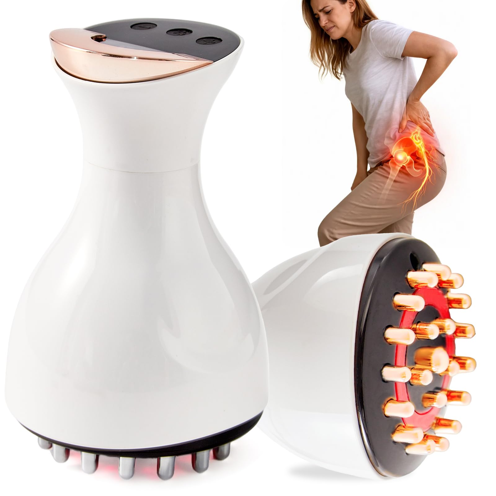Kitusi sciatic massager with ergonomic handle for easy at-home relief