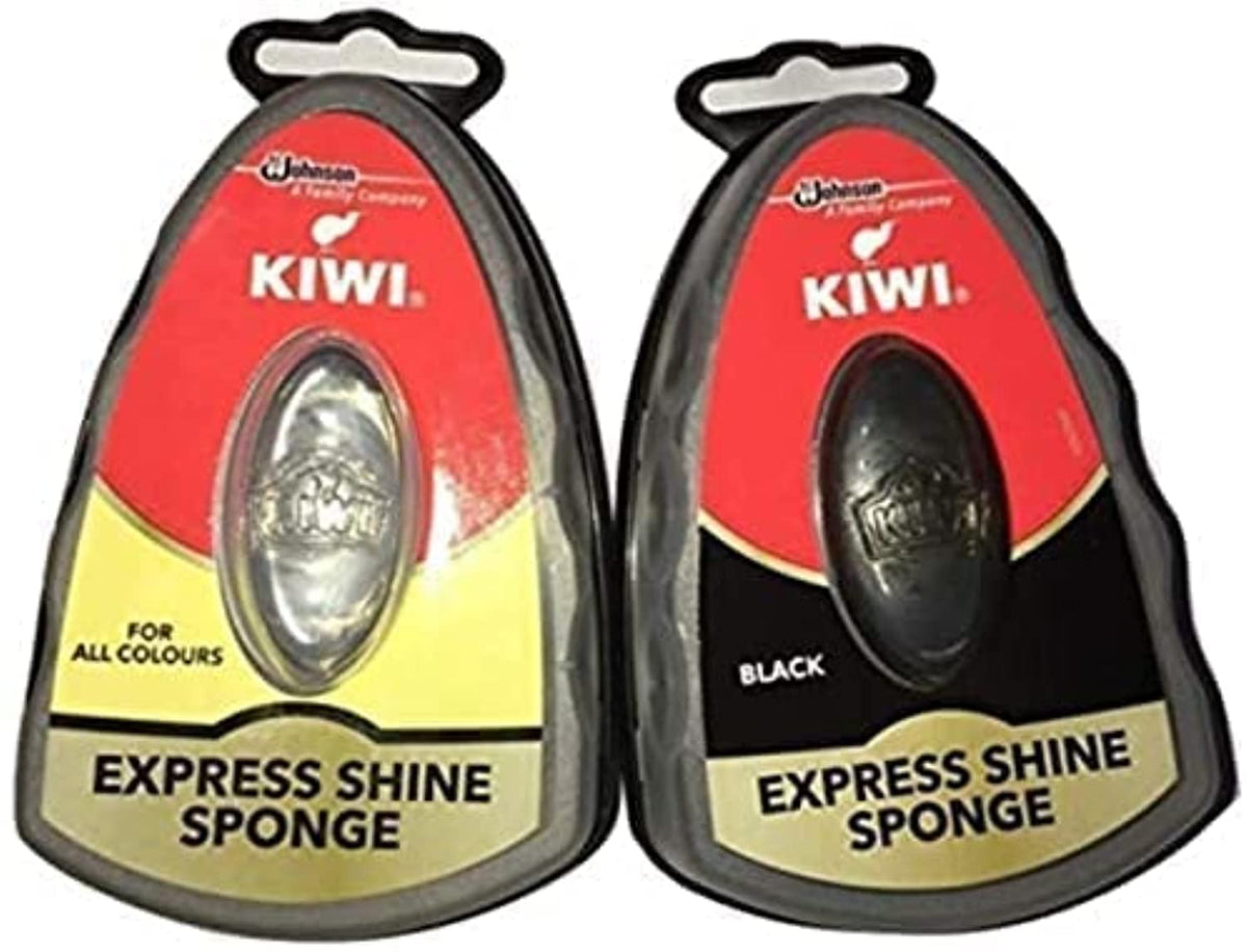 Kiwi Express Shoe Shine Sponge in black for quick leather shine