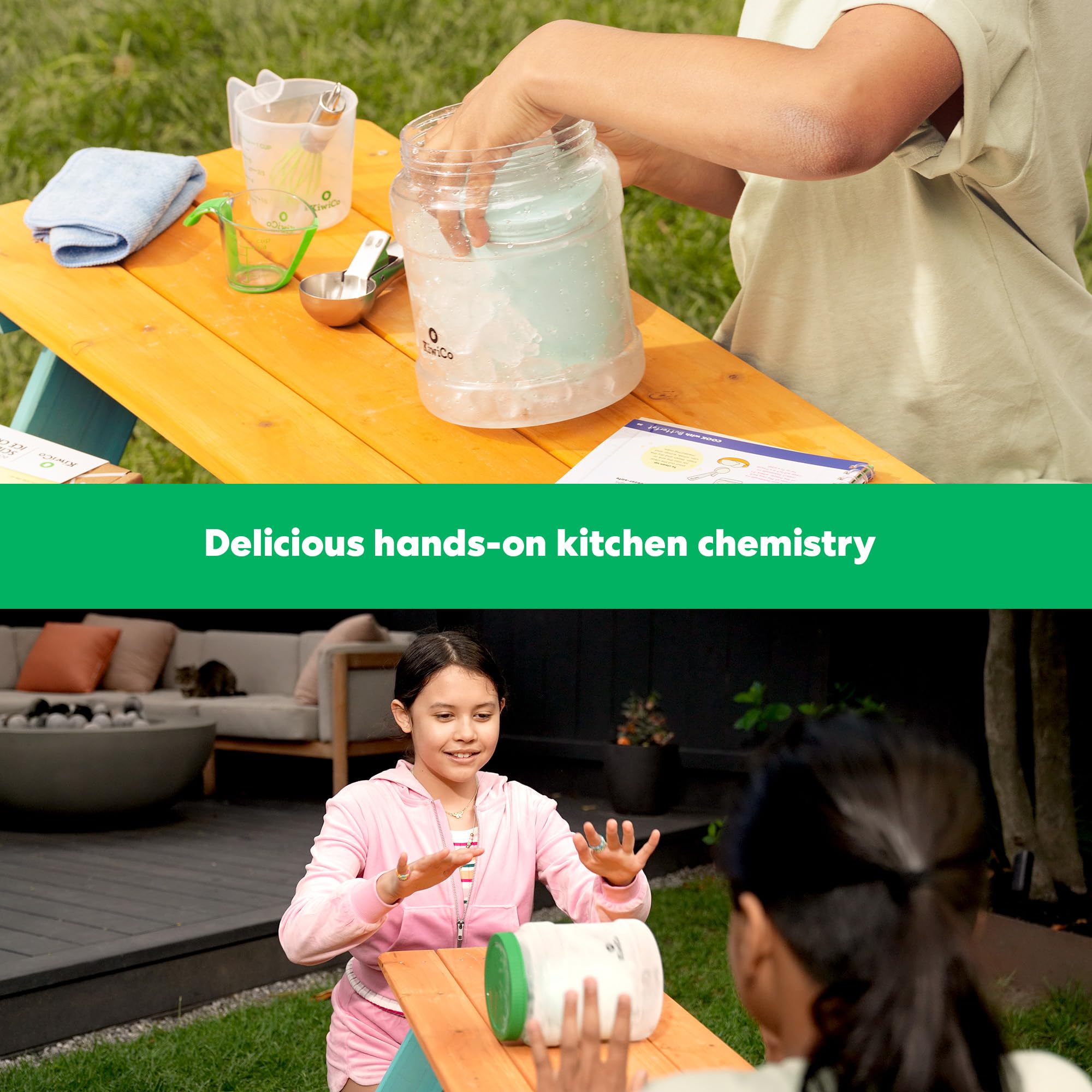 KiwiCo science of cooking ice-cream kit sorbet freezing experiment demonstrates concepts