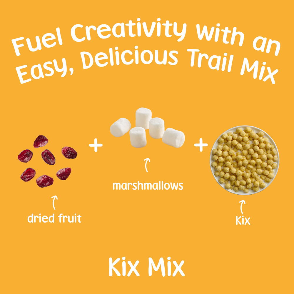 Kids and family enjoy Kix as a snack during busy mornings.