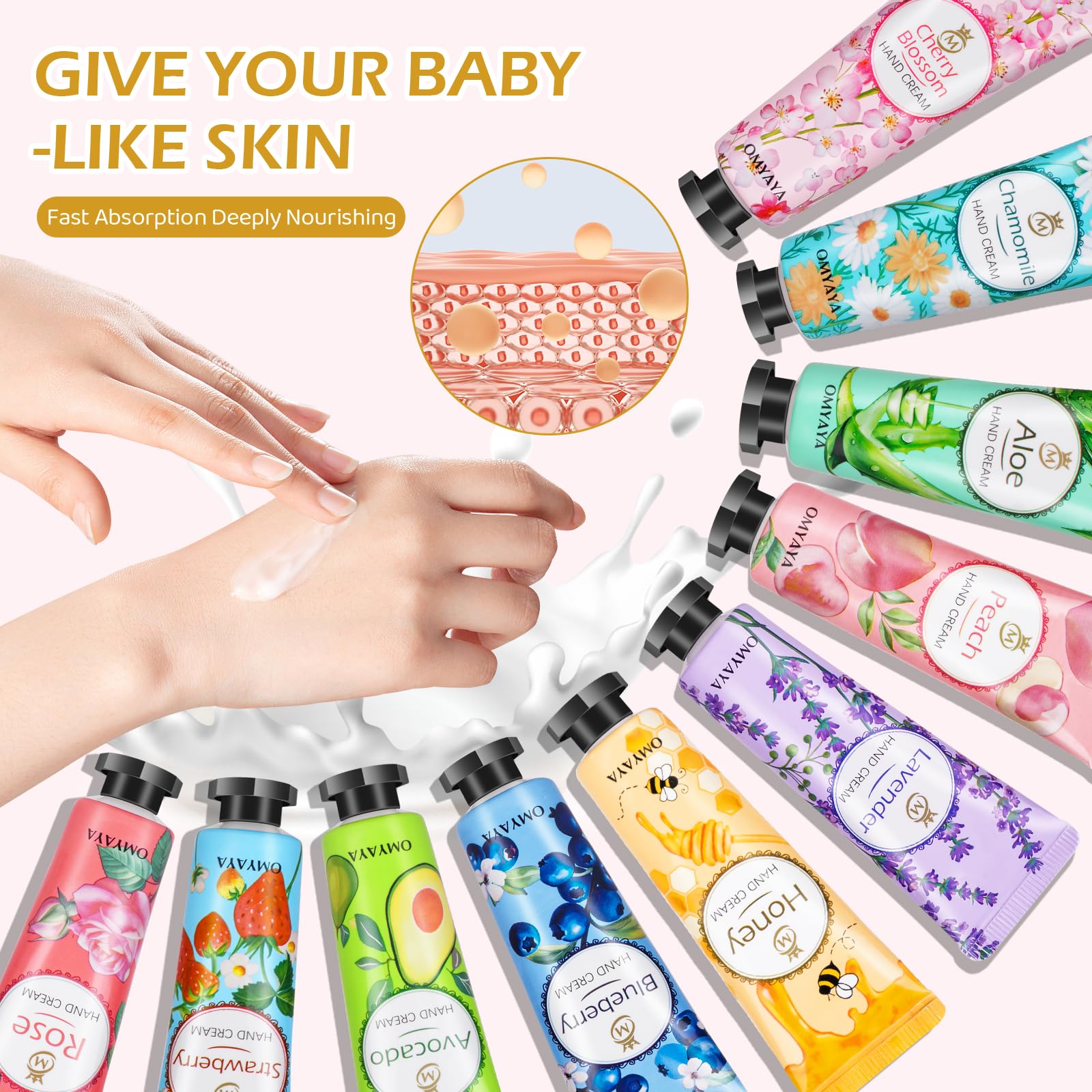 KIYTARBOO apple-mango bottle hand cream, bright fragrance and soft skin