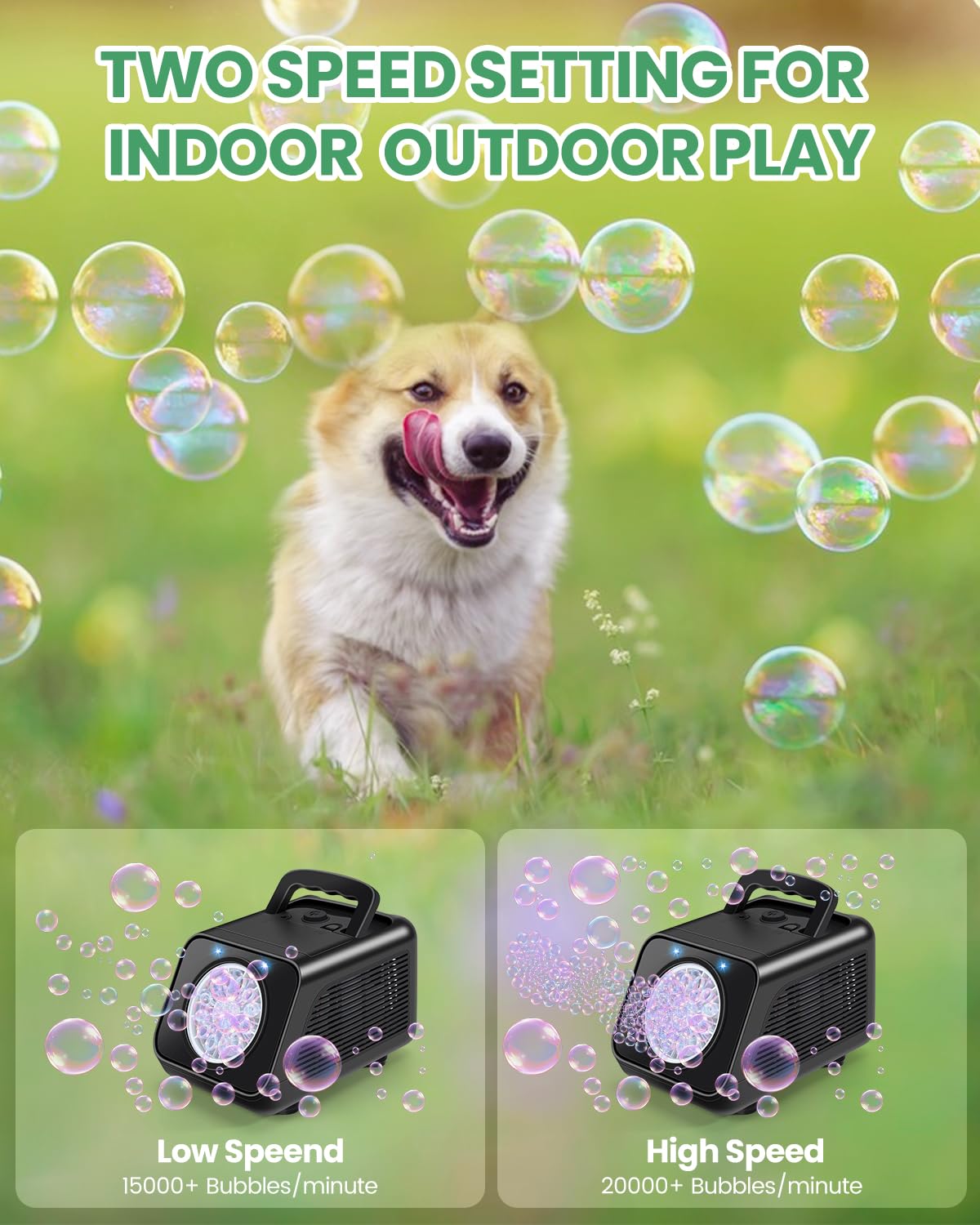 Kizmore Bubble Machine safe ABS material and child-friendly design.