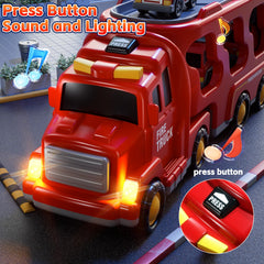 KIZONLY fire truck lights and sounds boost engaging sensory play