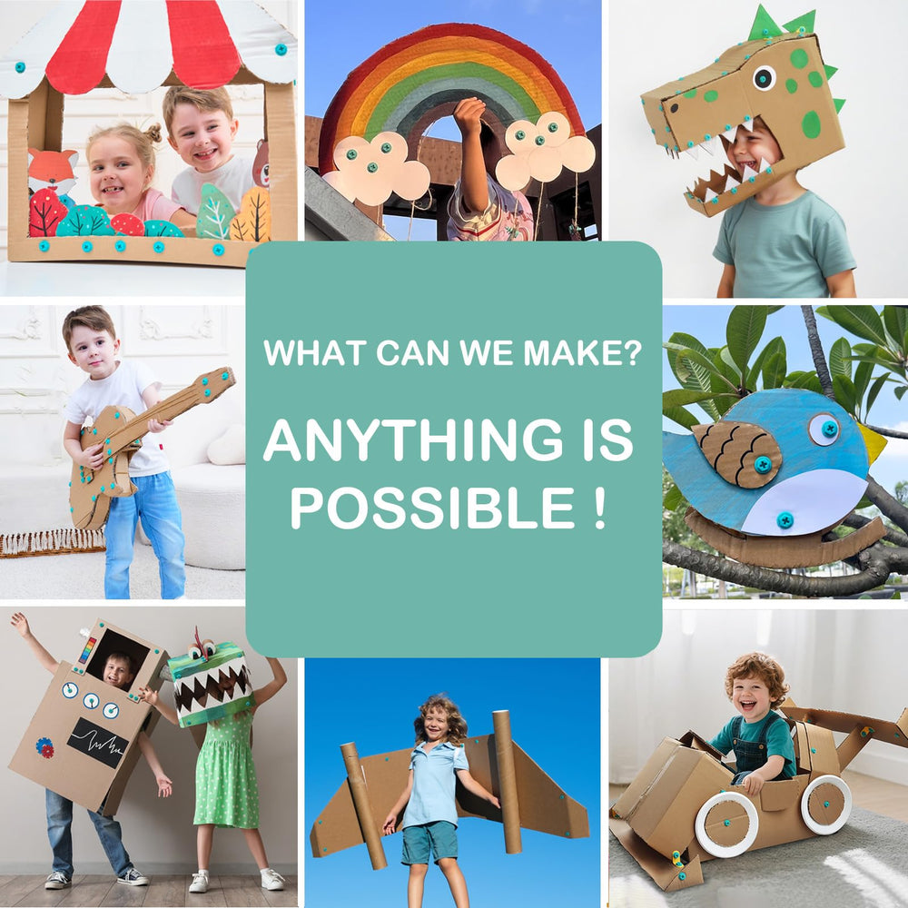 Kizzikids 3D shapes enable kid-friendly construction with tools.