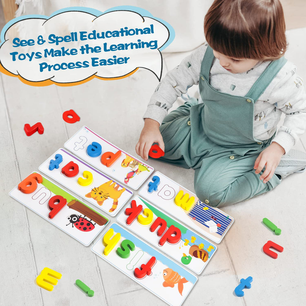 KIZZYEA rich scenes with letter bricks support memory and pattern learning