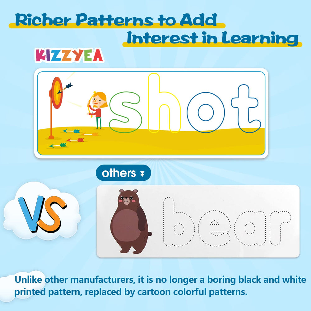 KIZZYEA wooden letter blocks shown for hands-on letter building