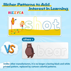 KIZZYEA wooden letter blocks shown for hands-on letter building