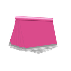 KKBESTPACK pink poly mailer open showing the self-seal strip for secure closure