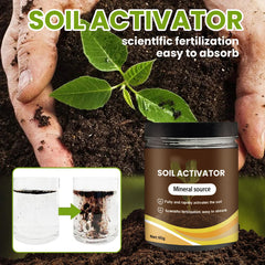 KKINYAS soil activator applied to garden bed surface for vitality