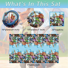 KKOND Zootopia2 tablecloth 70.2 in x 42.1 in creates festive backdrop.