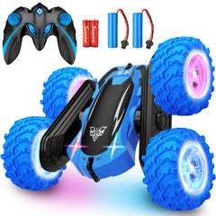 KKONES blue remote front view showcases the stunt car design for action-packed play.