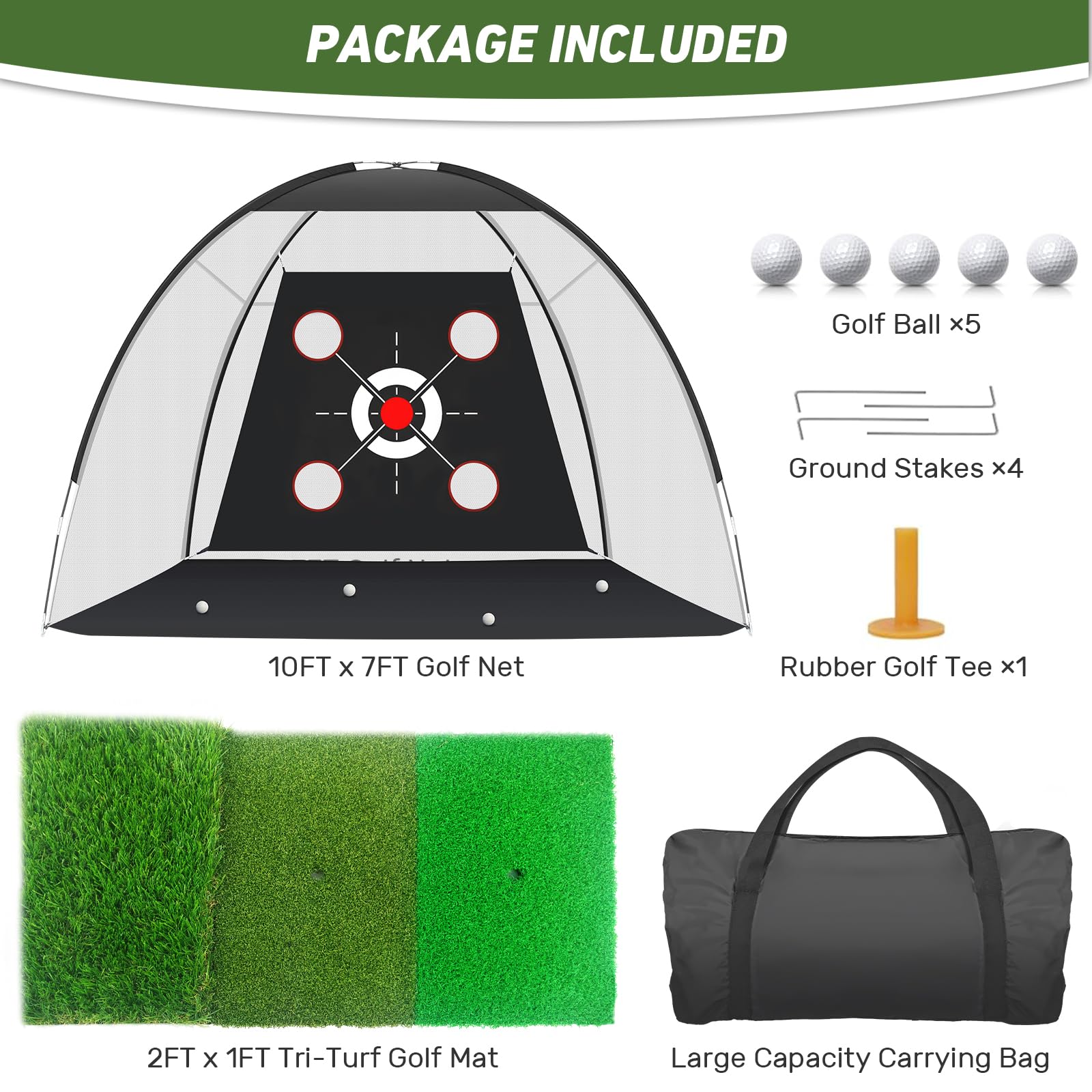 KLAODOT portable carry bag with ground stakes for stability