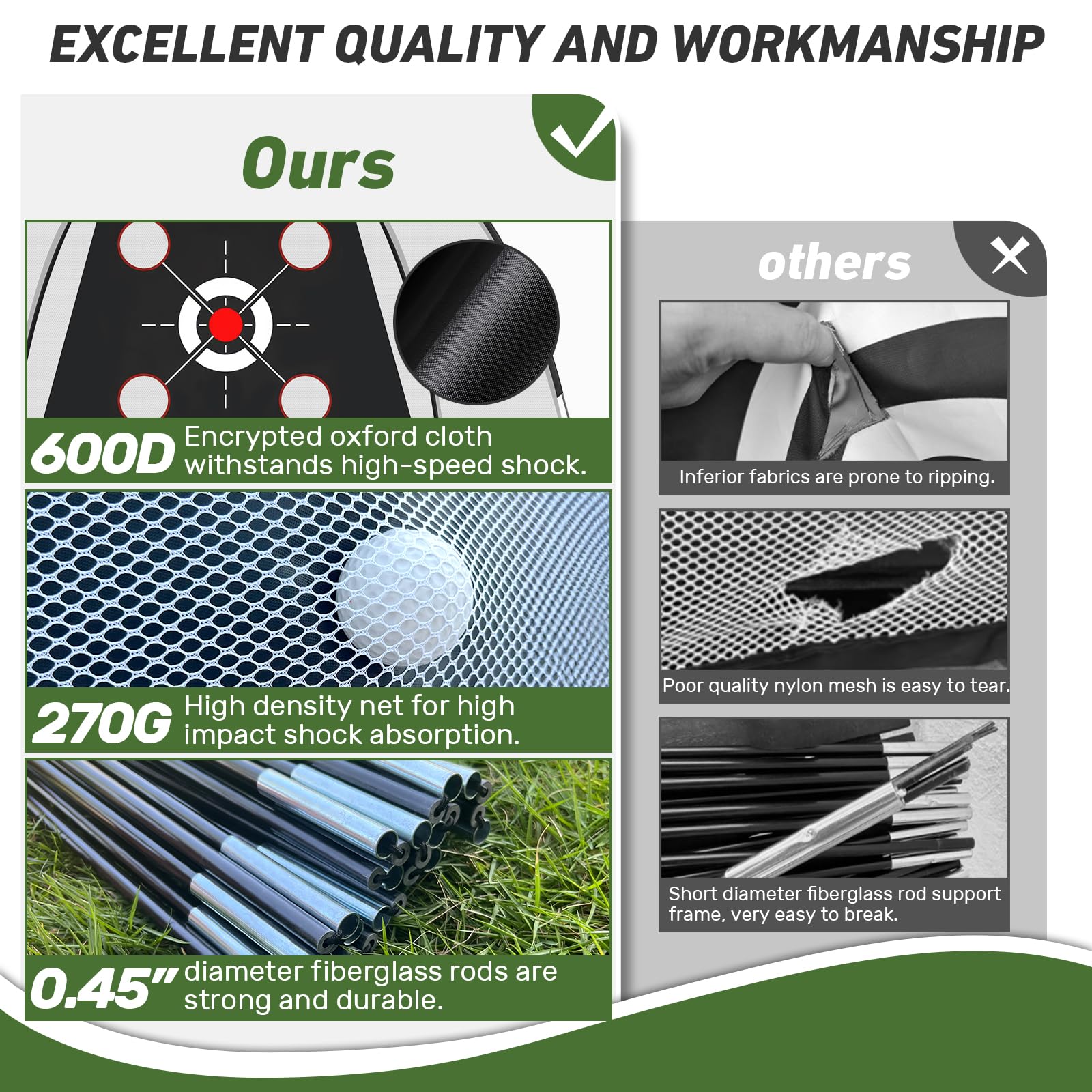 KLAODOT 3-in-1 turf golf mat for versatile turf practice