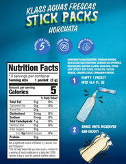 Klass Aguas Frescas stick packs offer convenient flavor options for on-the-go refreshment.