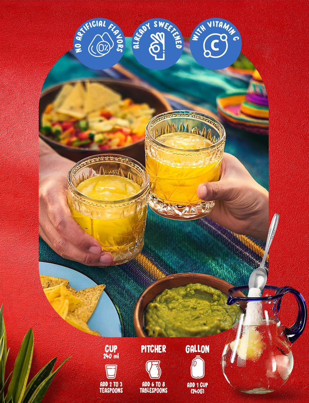Klass Aguas Frescas tropical mango-pineapple packet ready to flavor water.