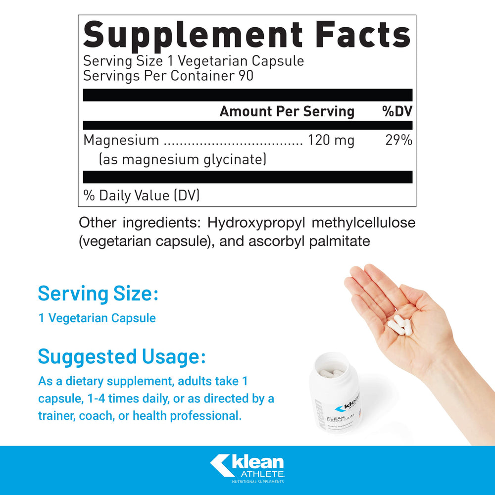 Klean Athlete Klean Magnesium bottle cap on a tightly sealed bottle for potency.
