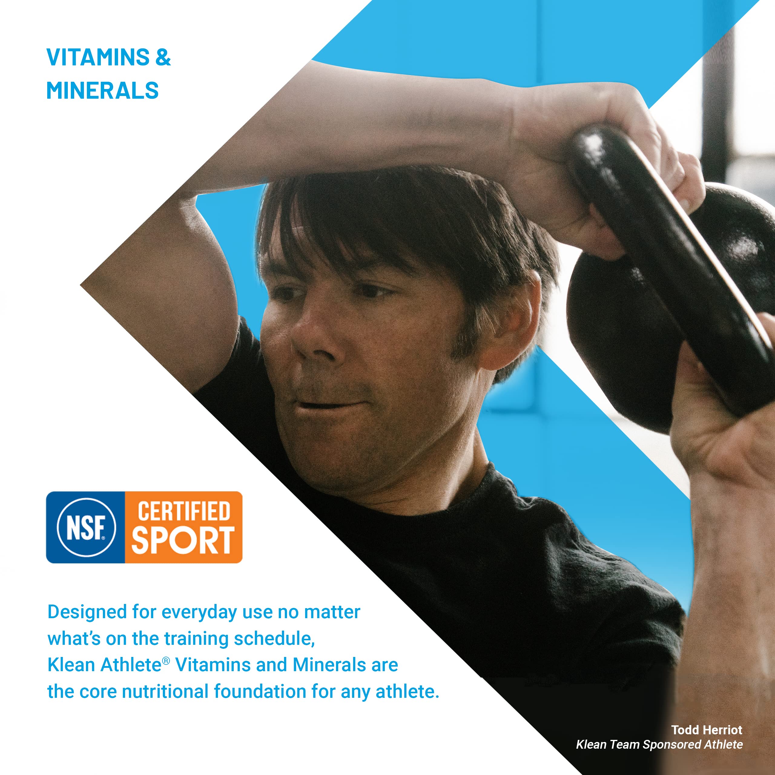 Klean Athlete Klean Magnesium vegan capsules indicating plant-based, non-GMO formulation for athletes.