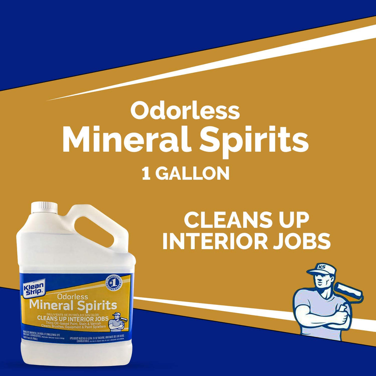 KLEAN-STRIP odorless mineral spirits bottle pour for smooth thinning of oil-based finishes