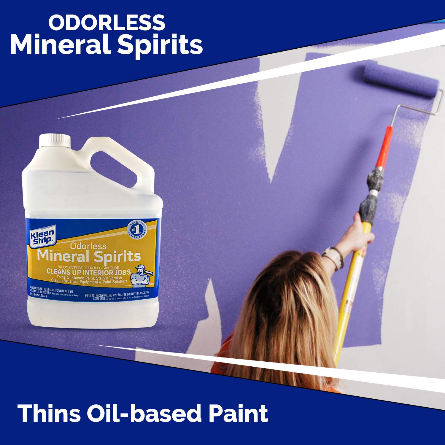 KLEAN-STRIP odorless mineral spirits interior-cleaning prep for coatings projects