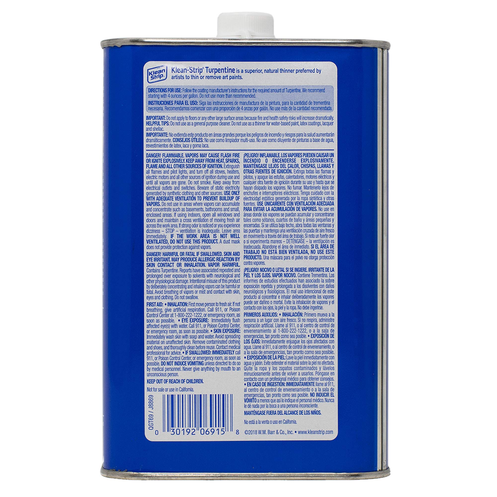 KLEAN-STRIP QGT69 paint-thinner usage shows reliable cleanup and prep for art projects.