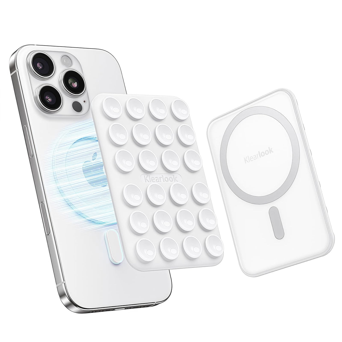 Klearlook magnetic suction phone mount with MagSafe compatibility for steady hands-free filming.