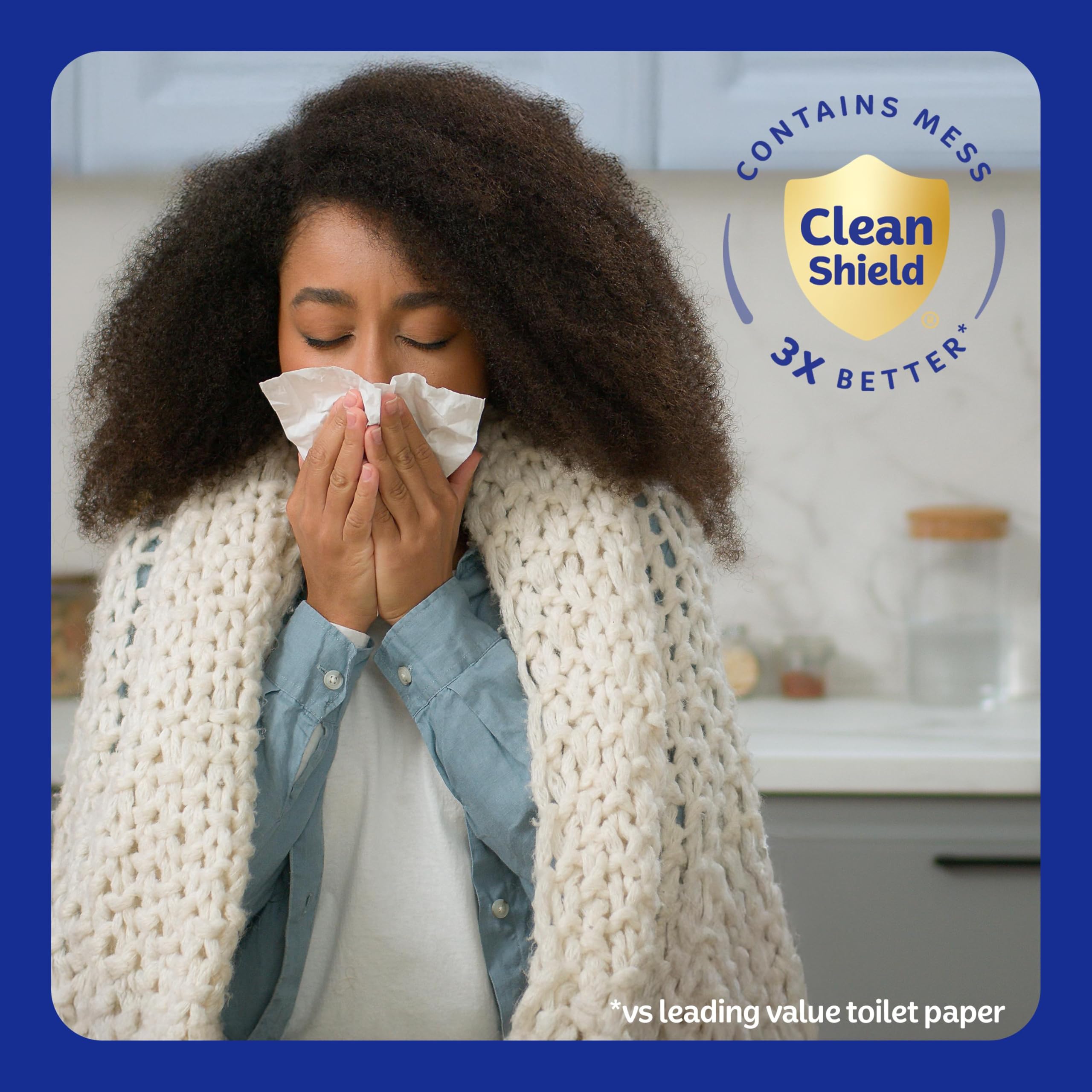 Kleenex Ultra Soft provides 180 tissues per box for convenience.