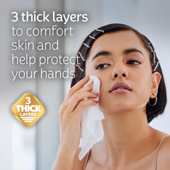 Kleenex Ultra Soft's Clean Shield demonstrates mess containment.