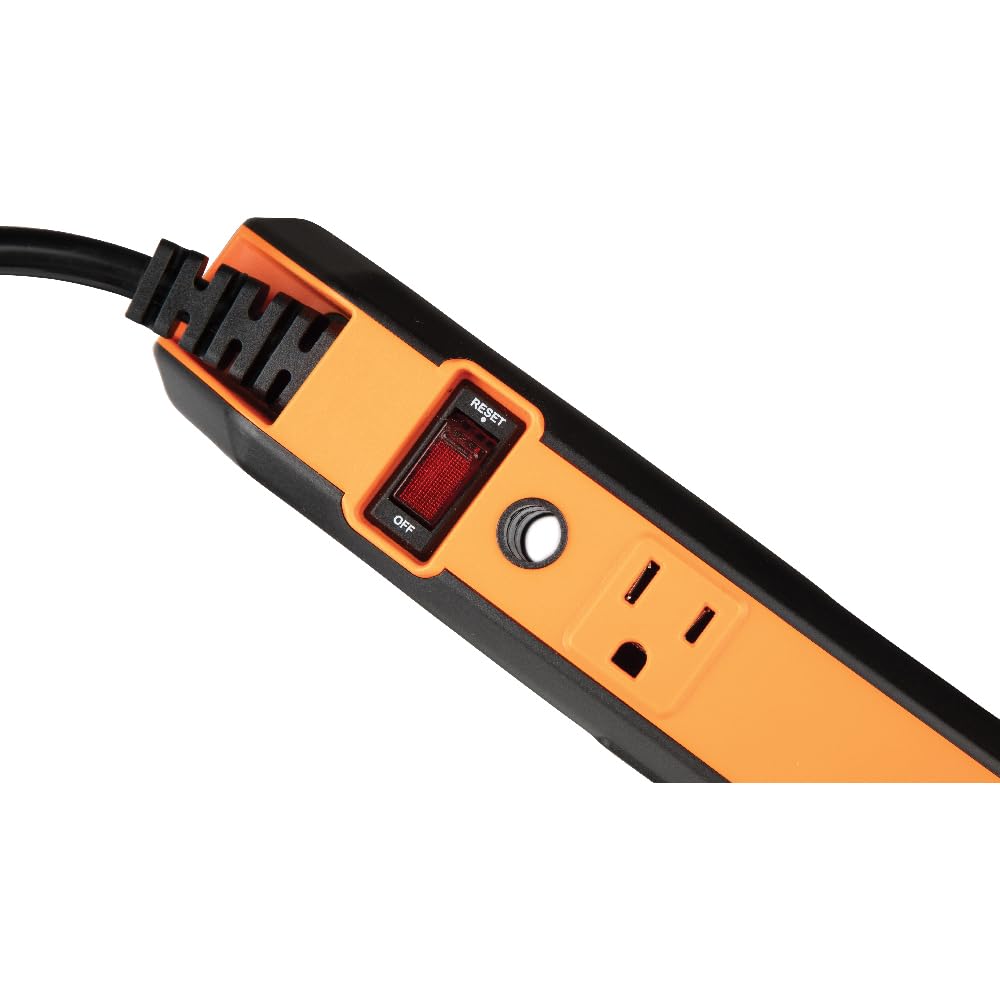 Klein Tools 29602 outlets accommodate bulky plugs and adapters.