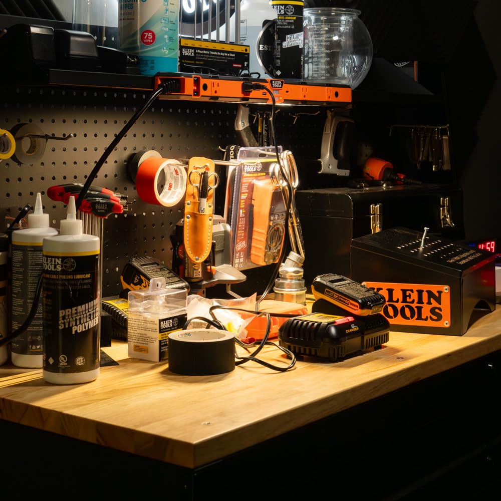 Klein Tools 29602 illuminated workspace improves visibility.