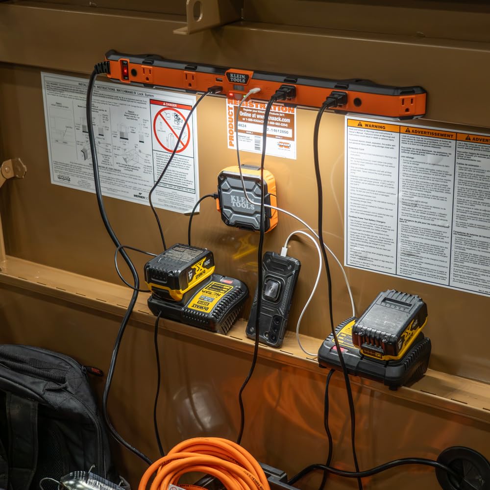 Klein Tools 29602 motion sensor light offers hands-free illumination.